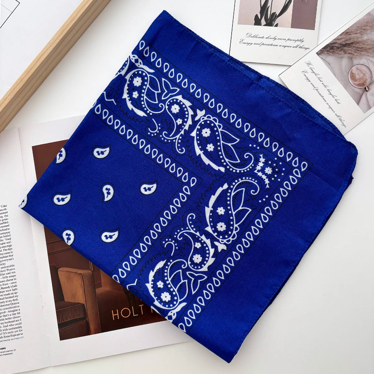 Unisex Men Women Bandana Hairband Cowboy Mens Biker Sports Headwear Wrist Hairwrap Paisley Head Wrap Square Scarf
