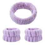 Face Wash Wristband Set Women's Headband Wristbands Absorbent Waterproof Wristbands Makeup Face Wash Hair Bands