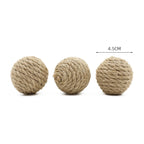 Handwoven Hemp Rope Cat Ball for Interactive Rolling and Scratching