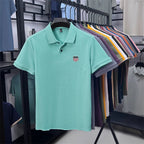 Men's Summer Luxury Brand Cotton 100% Polo Shirt Lapel Printing Short Sleeves T-Shirt Business Leisure Ventilate Men's Clothing