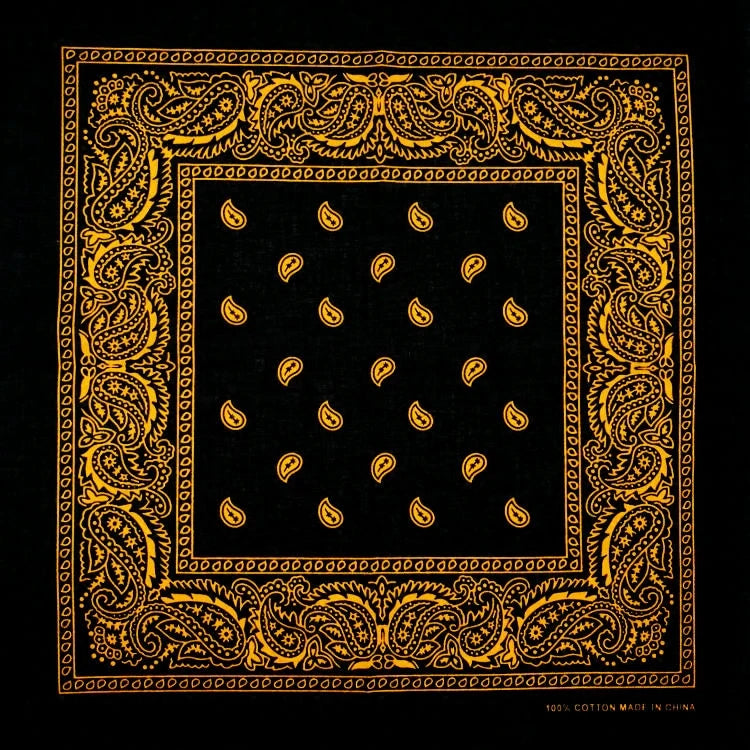 New Design Fashion Hip Hop Cotton Bandana Square Cashew Scarf Headband Tie Dye Black Red Paisley Gifts For Women/Men/Boys/Girls