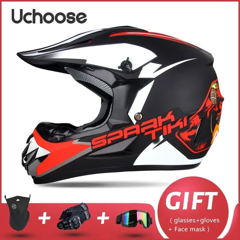 Free Gift For Adults Children Professional Off-road Helmet Motorcycle Helmet Downhill DOT Racing Motorcycle Motor Helmet