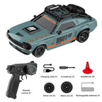 2026 New RC Car 1/18 Retro Remote Control Cars with Lights Racing Vehicle 2.4G Radio High Speed Drift Model Toys for Boys Gifts