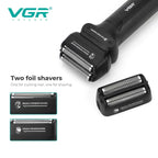 VGR Shaver Professional Beard Trimmer Electric Shaver Waterproof Razor 9000 RPM Shaving Machine Portable Shaver for Men V-368