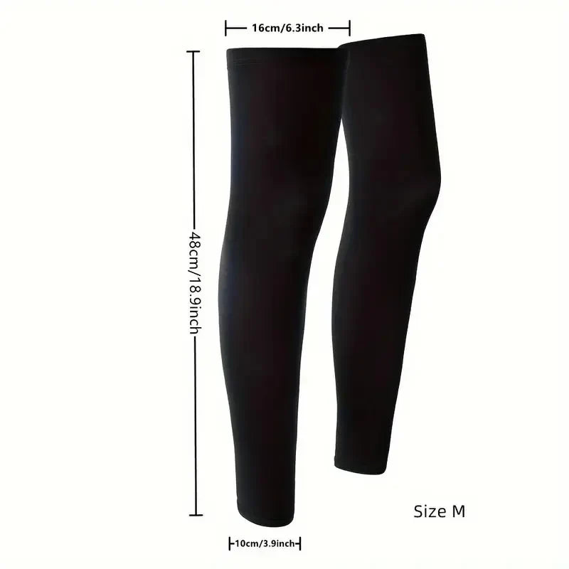 Summer Sun Protection Leg Cover High Elastic Breathable Quick-Drying Silicone Anti-Slip Cycling Leg Cover Sun Protection Running