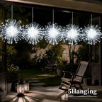 4/5pcs Hanging Solar Firework Lights LED Outdoor Garden Solar Lights 8 Lighting Modes for Landscape Garden Wedding Decorative
