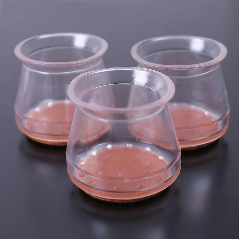 24/4pcs Chair Leg Caps Silicone Feet Protector Pads Furniture Table Covers Socks Plugs Cover Furniture Leveling Feet Home Decor