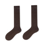 100% Merino Wool Ladies Stockings Fashion Solid Color Knitted Pile Socks Fashion Padded Warm Leggings Women's New 2025