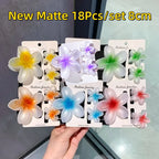 3Pcs/18Pcs Egg Flower Hair Clips Gradient Candy Color Flowers Suitable for Daily Backcombed Ponytail Shark Clip Hair Accessories