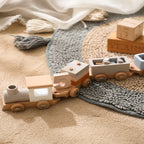 Wooden Montessori Train Learning Toy for Toddlers and Preschool Kids