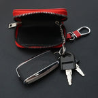 Men Key Holder Housekeeper PU Leather Car Key Wallet Keys Organizer Women Keychain Cover Zipper Key Case Bag Unisex Pouch Purse