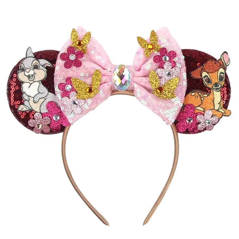 Nieuwste Mickey Mouse Oren Hoofdband Kid Adult Festival Party Pailletten Strik Haarband Vrouwen Baby Girl Party Haar Accessories