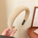 1/2/3/5pcs Wild Solid Color Sponge Headband for Women Fashion Girl Wash Face Wide Edge Simple Hair Band