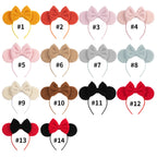 New Christmas Velvet Mouse Ear Headband Cute Ear Headband Halloween Birthday Girl Cosplay Costume Party Decoration Headband