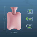 2025Hot Water Bottle with Cover, 2L Hot Water Bag for Bed Warm Neck Shoulder Pain Hand Feet Warmer Menstrual Cramps Hot Compress