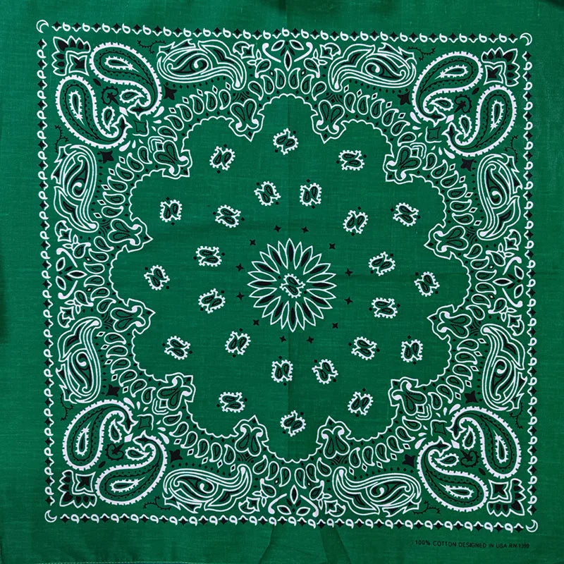 New Fashion Hip Hop 100% Cotton Bandana Square Scarf Gradient Color Paisley Headband Printed For Women/Men/Boys/Girls