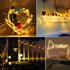 5M 10M Waterproof USB Battery LED Lights String Copper Wire Fairy Garland Light Lamp Christmas Wedding Party Holiday Lighting