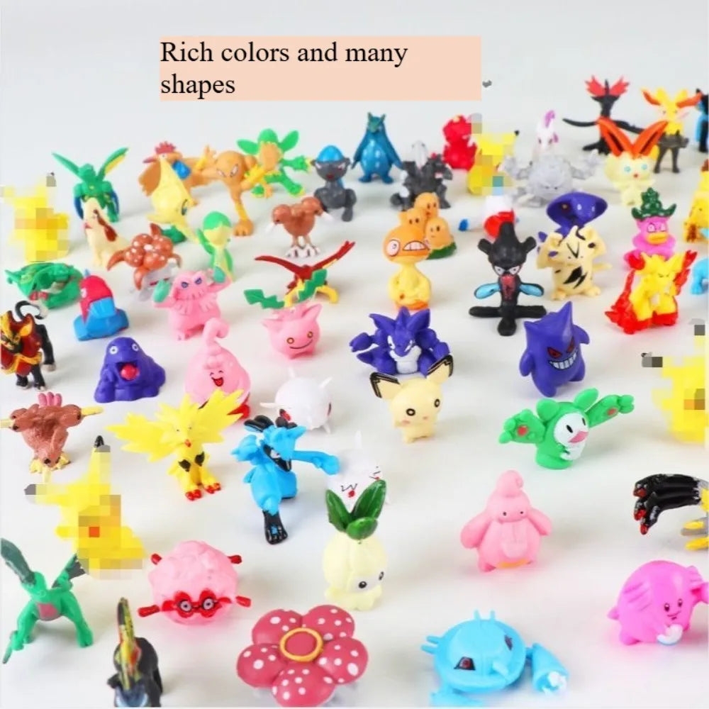 Pokemon Mini Figures Set 24–144PCS – Pikachu Anime Toy Collection