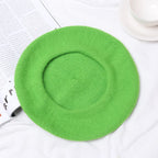 Autumn Winter Felt Beret Hats Women Fashion French Painter Hat Girls Trendy Solid Color Berets Ladies Multicolored Flat Cap