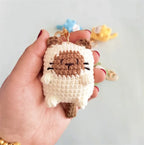 Small Cat Crochet Keychain Cute Kitten Bag Charm