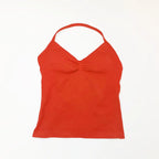 NCLAGEN Longline Strappy Top Sports Yoga Vest Women's Fitness Tank Top Gym Beautiful Open Back Bra Running Workout Halter