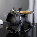 30cm Home Decor Bulldog Figurine Dog Statue Storage Box Animal Ornament Resin Craft Art Sculpture Figurine Home Puppy Sculpture