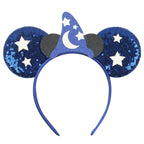 New Christmas Halloween Mouse Ears Headband Cartoon Sequin Bows Headband Birthday Party Princess Cosplay Costume For Women Adult