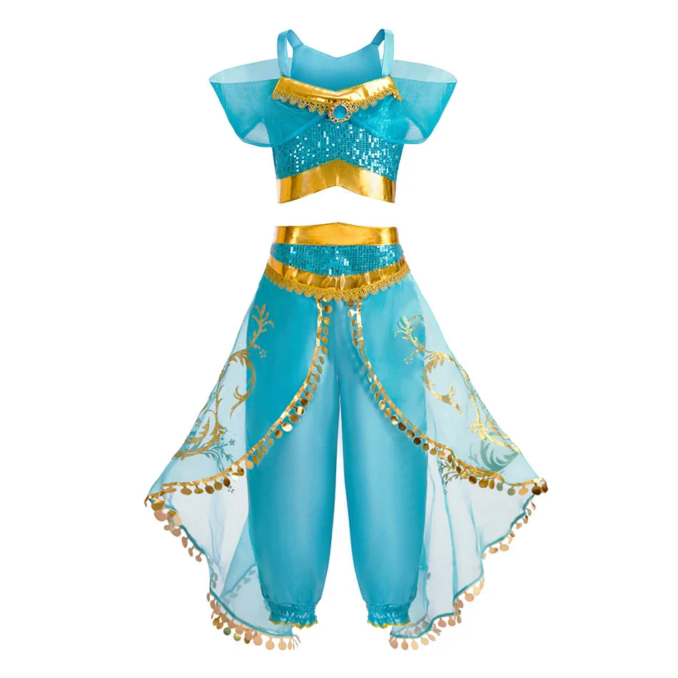 Kids Princess Costume Dress – Elsa, Anna, Jasmine & Moana Outfit