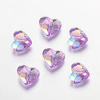 20pcs Acrylic Heart Beads Transparent Loose Spacer Beads for DIY Jewelry Making Pendants Neaklace Bracelet Needlework Material