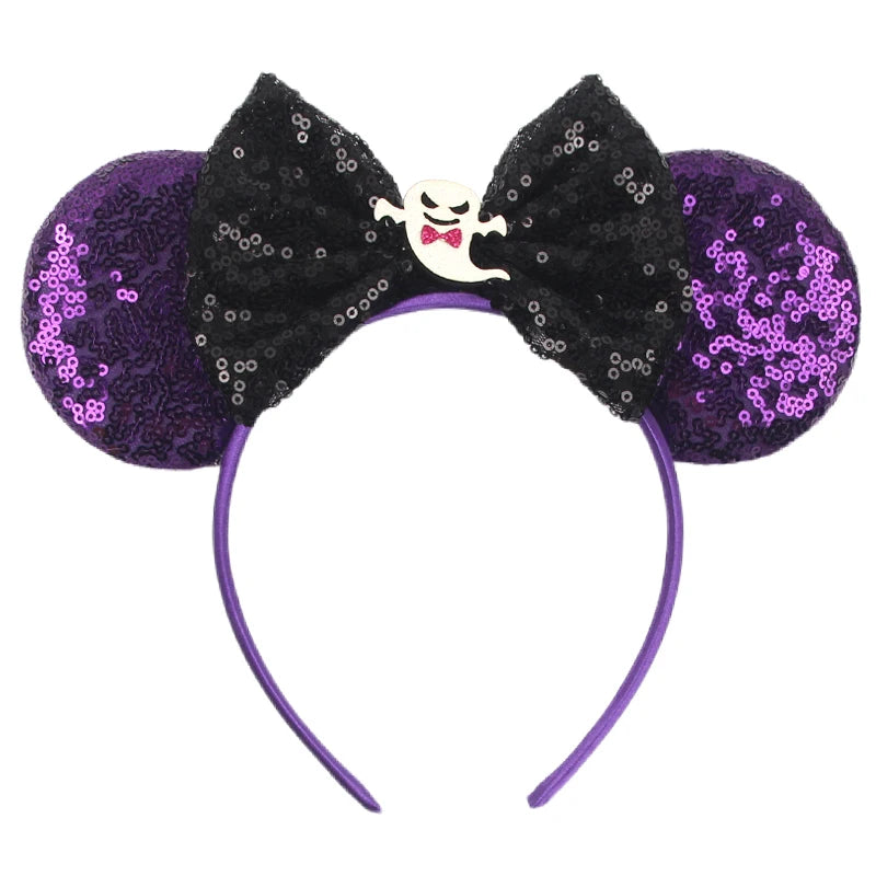 2026 Latest Fashion Ear Headband Sequin Bows For Girl Adult Kids Halloween Party Cosplay Hair Accessories Princess Hairband