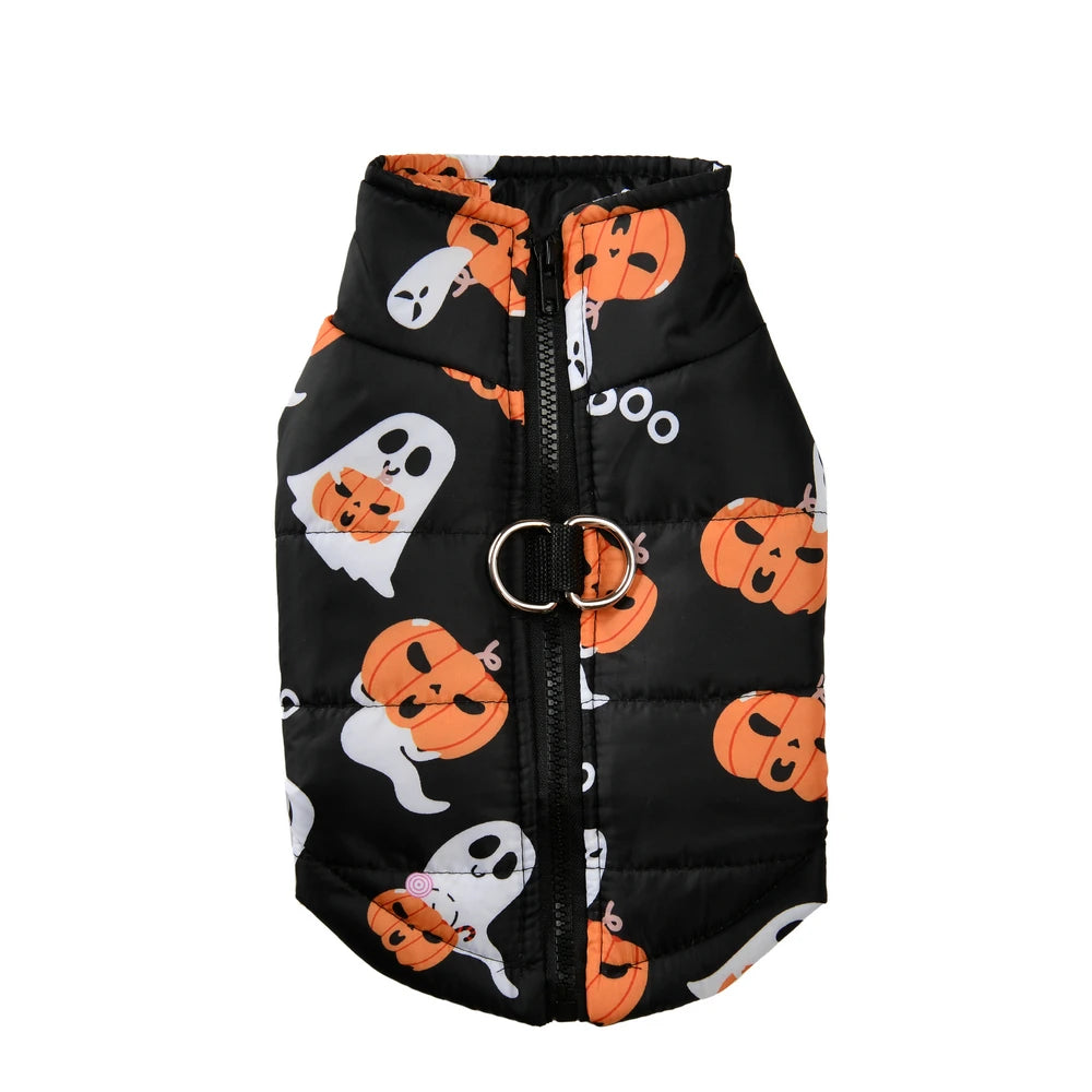 Halloween Dog Clothes – Warm Waterproof Pet Coat for Small Dogs & Cats