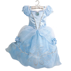 Kids Princess Cosplay Costume Girl Snow Queen Dress Halloween Carnival Clothes Cute Cosplay Evening Party Clothing for 2-10 Year