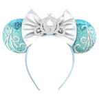 Cinderella Cartoon Mouse Ear Headband Sequin Bows Girl Adult Kid Halloween DIY Party Cosplay Hair Accessories Princess Hairband