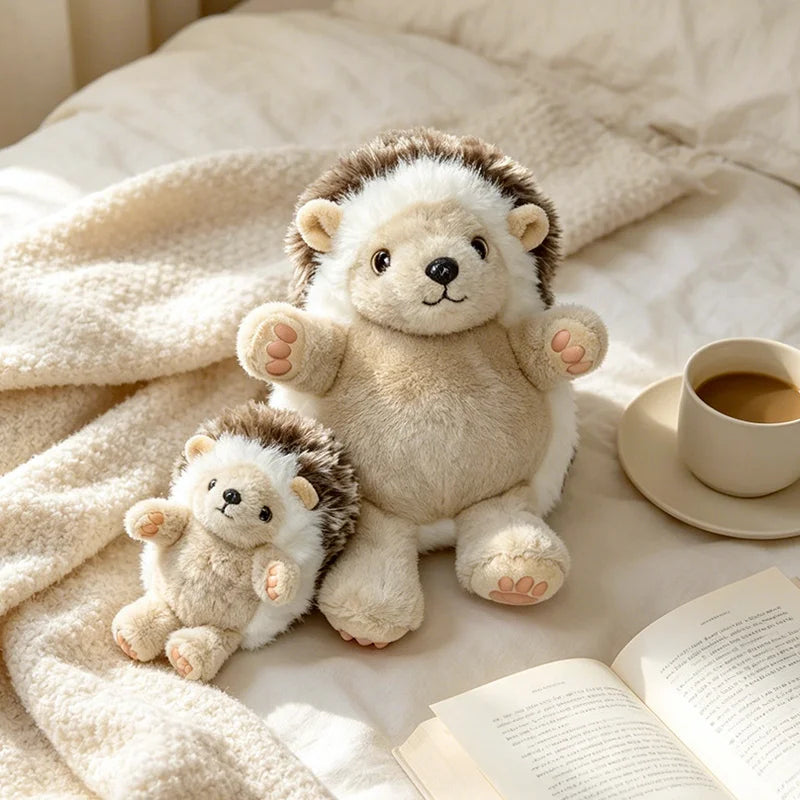 10/20/25cm Cute Hedgehog Plush Doll Soft Hedgehog Huggable Pillow Lifelike Hedgehog Pendant Doll Lovely Desktop Pet Bag Decor