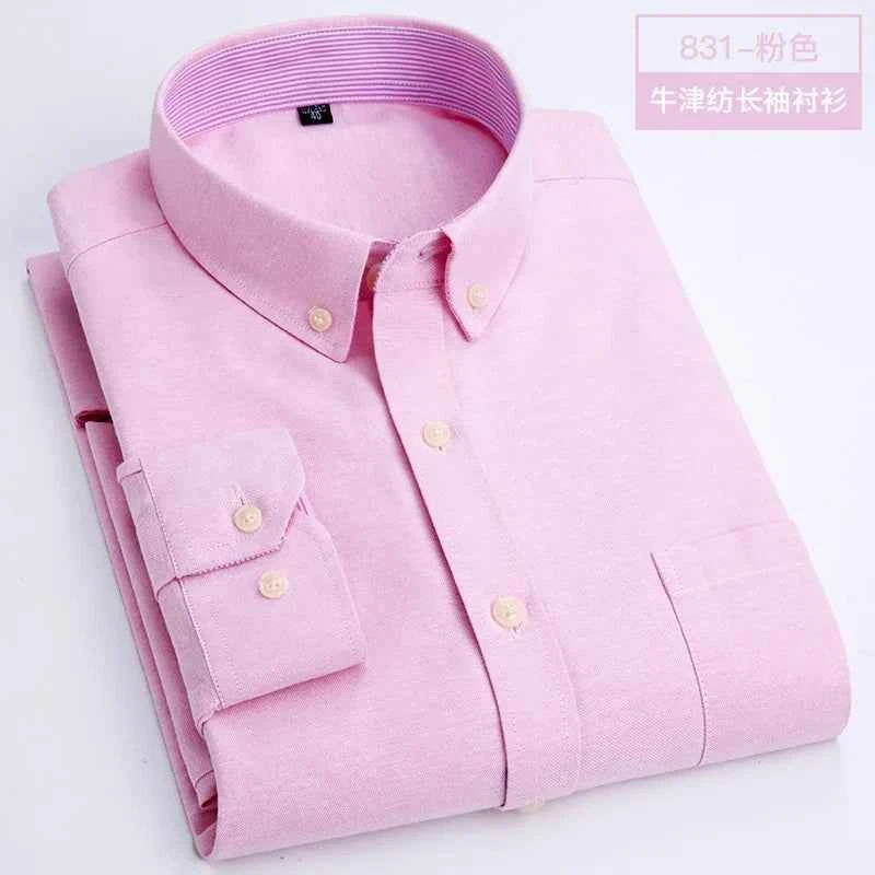 Men's long sleeve shirt Spring summer autumn winter Oxford woven slim free ironing comfortable soft casual fashion simple work