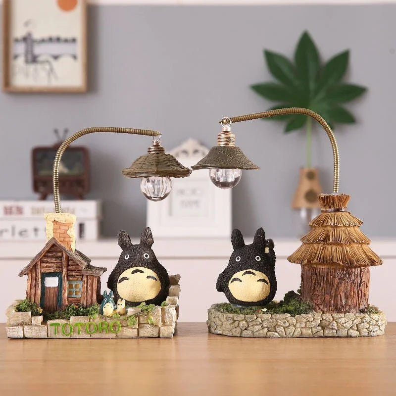 Creativity LED Desk Lamp Anime Totoro Cartoon with Bulbs Night Light for Bedroom Bedsides Desktop Ornament Gift Figure Decor