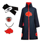Akatsuki Anime Cosplay Costume Red Cloud Robe Set