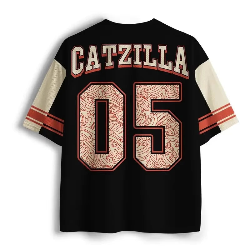 Fashion Sports Jersey Short Sleeved V-neck Jersey Y2k 3D Printed Quick Drying T-shirt Plus Size Sports T-shirt Unisex Tops Tee