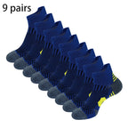 3/9 Pairs Non-Slip Sports Socks for Men & Women Thickened Towel Bottom Professional Running Fitness Training Basketball Socks