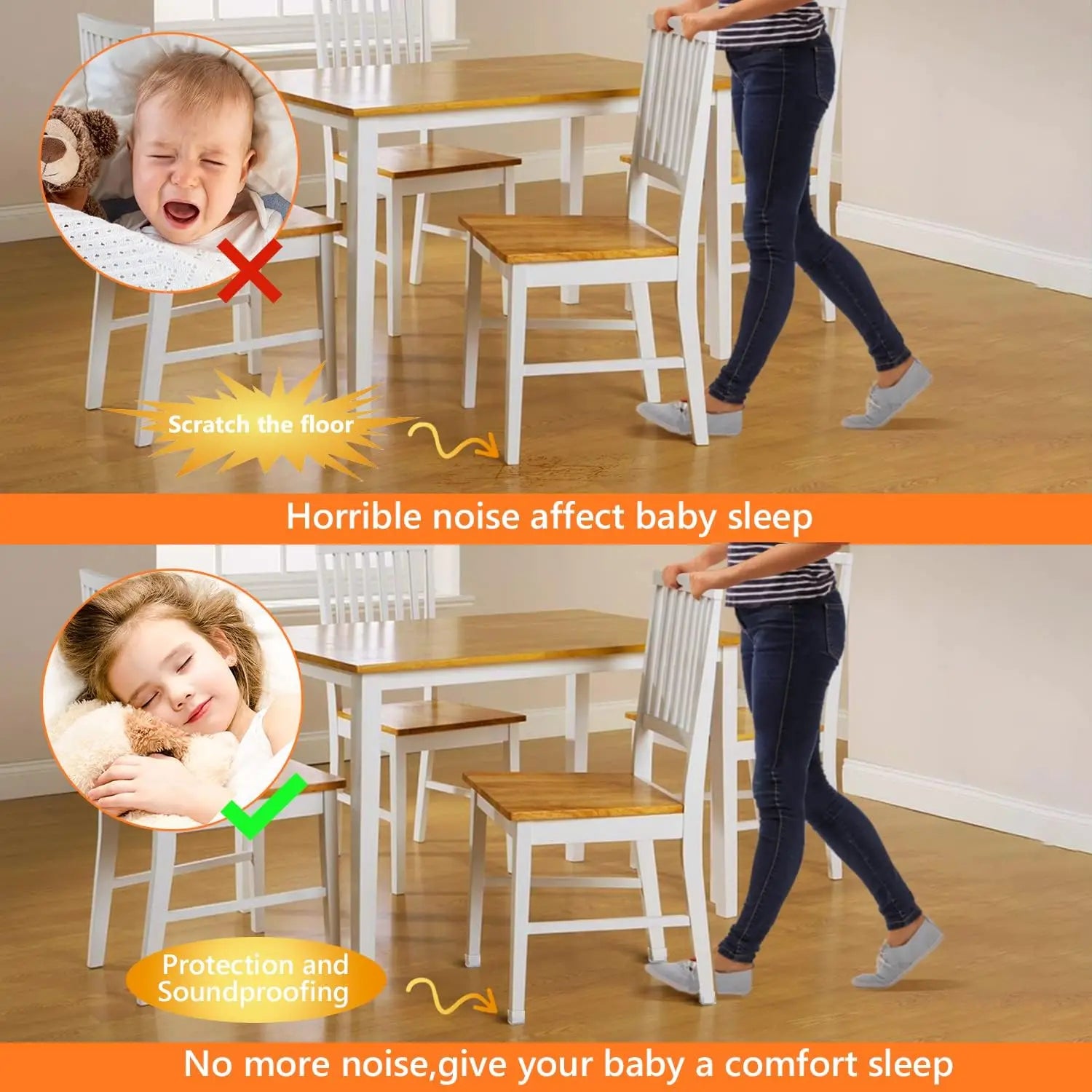 Thicked Chair Leg Floor Protector Silicone Anti-Slip Furniture Pads Wear-resistant Table Leg Cover Scratch-proof Floor Protector