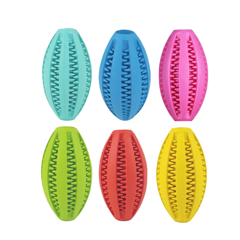 Pet Dog Chew Toys Teeth Cleaning Snack Ball Pet Dog Toy Ball Natural Rubber Super Tough Interactive Bouncy Pet Supplies