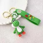 Super Mario Bros Action Figure keychain Cute Cartoon Character Toy Doll Model Decoration Kid Birthday Gift