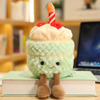 Kawaii Cartoon Hot Cake Plush Doll High Quality Soft Stuffed Fruit Strawberry Wedding Cake Simulation Food Plush Toy Home Decor