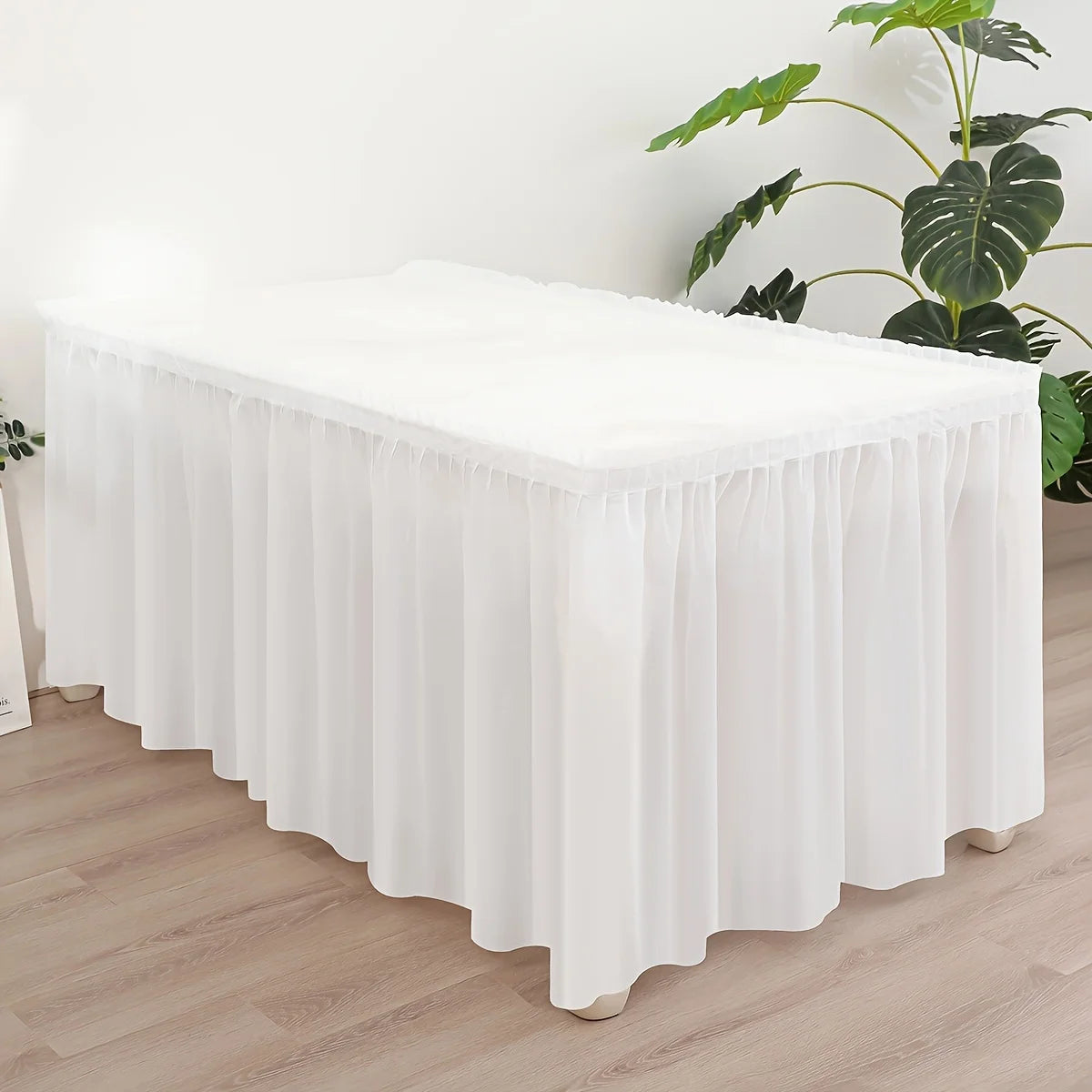 2pcs/set Disposable Paper Tablecloth Skirt Set Rectangular Table Cover And Table Skirt Party Supplies For Events Decoration