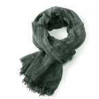 Cotton Linen Striped Men Scarves Autumn Winter Warm Neckerchief Pashmina Male Accessories Short Tassel Bufanda Shawl
