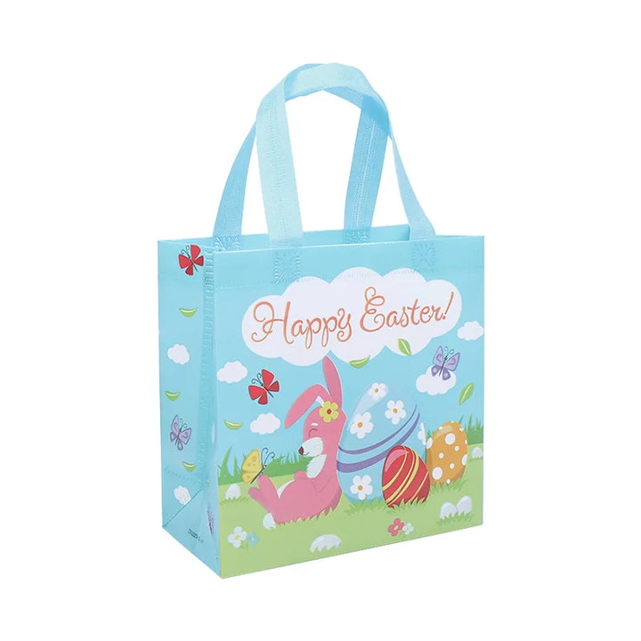 Cartoon-style bunny Easter gift bag with candies