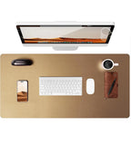 Large PU Leather Desk Pad – Non-Slip Office Mouse Pad & Desk Protector for Laptop, Keyboard, and Workstation