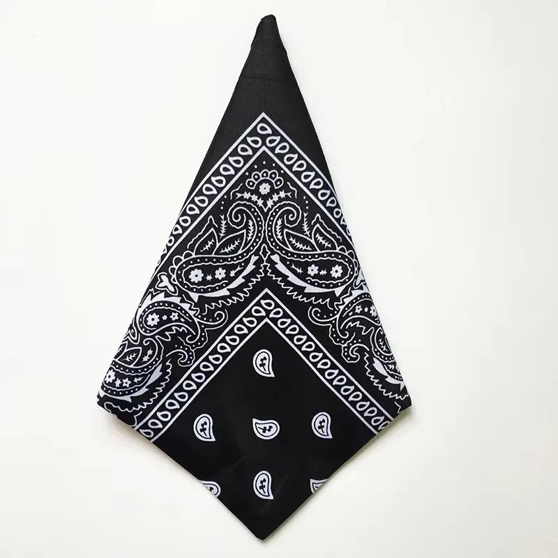 1/4/9pcs Men Women Bandana Hairband Cowboy Mens Biker Sports Headwear Wrist Hairwrap Single Sided Head Wrap Scarf Paisley