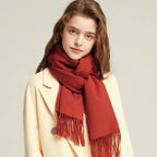 Solidlove 100% Wool Winter Scarf for Women – Luxury Cashmere-Feel Shawl, Poncho & Wrap | Warm Fashion Scarf for Ladies
