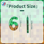 7Pcs Pixel Birthday Cake Candles Topper for Pixel Theme Party Anniversary Party Video Game Party Supplies for Boys Girls